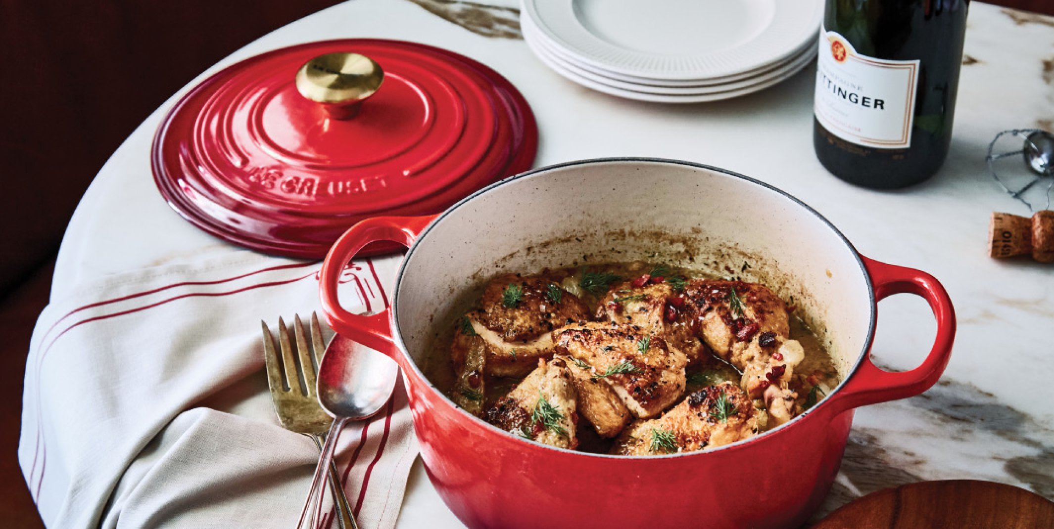 Le Creuset Signature 9-Qt. Round Cerise Red Enameled Cast Iron Dutch Oven  with Lid + Reviews, Crate & Barrel