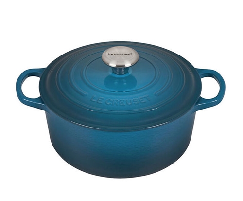 Le Creuset Signature Cast Iron 5.5-Quart Deep Teal Round Dutch Oven