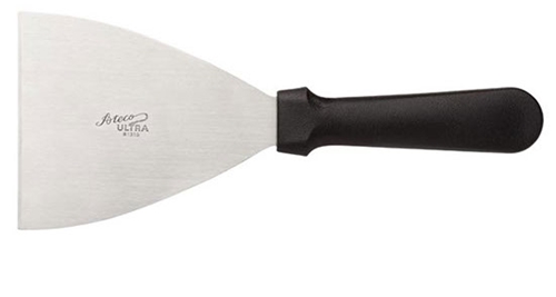 Ateco Bench Dough Scraper, Stainless Steel with Black Handle