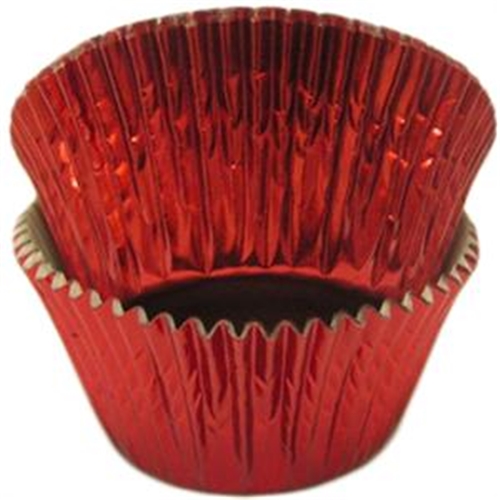 Baking Paper Liners - Muffin Cup Size - Red Foil