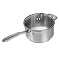 Chantal 3.5 quart Induction 21 Steel Sauce Pan with Lid