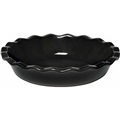 Charcoal Pie Dish 9" with Unglazed Bottom