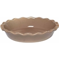 Oak Flame Pie Dish 9" with Unglazed Bottom