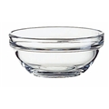 Glass Bowl 4-inch Diameter with Stackable Rim