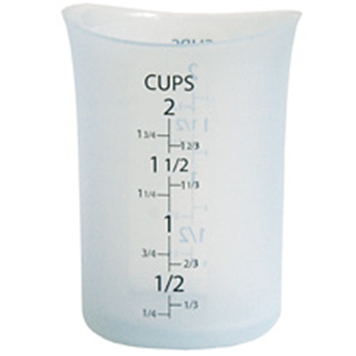 2-cup Silicone Measuring Cup - Flexible - 4 1/2 x 3 x 5 3/4 - 1