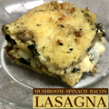 Mushroom-Spinach-Bacon Lasagna
