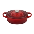 Cerise Red 6.75 quart Oval Dutch Oven Signature