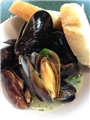 Steamed Mussels with Feta, Dill, and Tomato