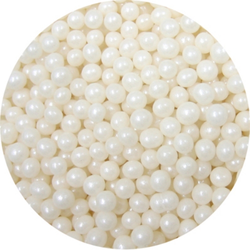 Edible Sugar Pearls (White) - 4oz