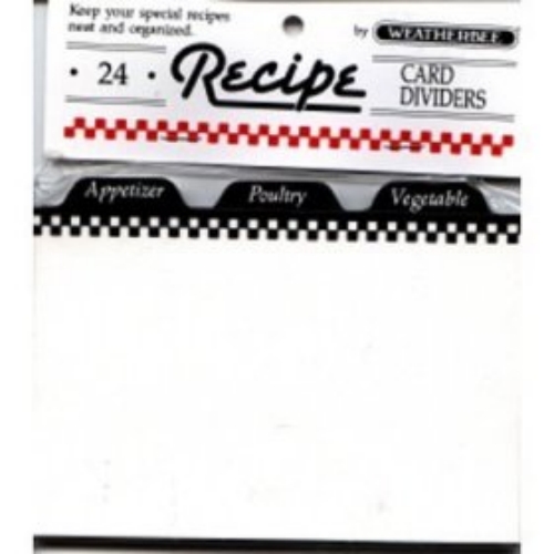 4x6 Recipe Divider Cards