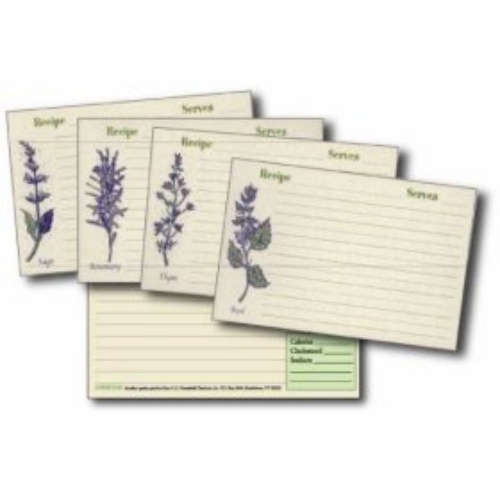4x6 recipe cards and protectors herb recepie cards