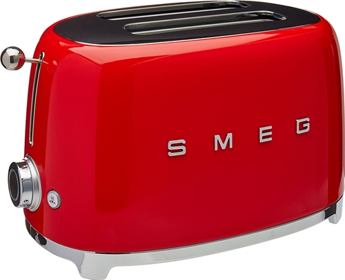 SMEG 1950s Retro Style Aesthetic 2 Slice Toaster - Red