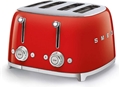 SMEG 1950s Retro Style Aesthetic 4x4 Slot Toaster - Red