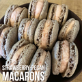 Strawberry-Pecan Macarons