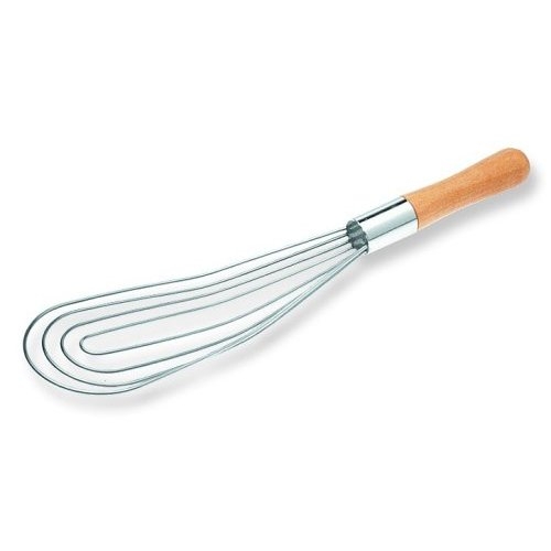 Flat Whisk 12inch with Wood Handle