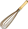 Flat Whisk 12-inch with Wood Handle