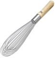 Sauce Whisk 12-inch Stainless with Wood Handle