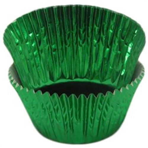 Baking Paper Liners - Muffin Cup Size - Green Foil