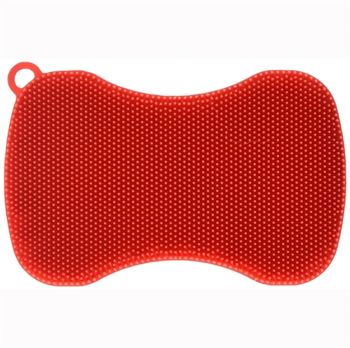 Stay Clean Silicone Scrubber - Red