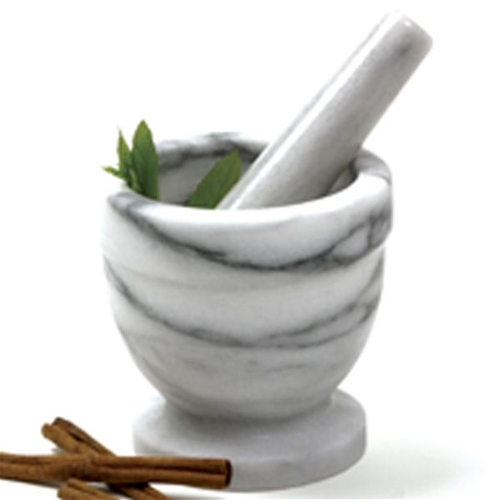 Mortar and Pestle - White Marble
