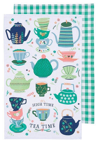Now Designs Kitchen Towels - Perfect Cuppa - set of two