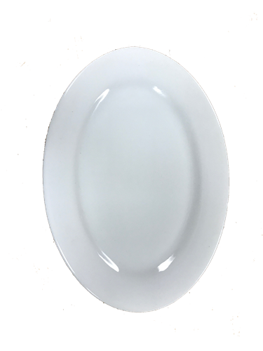 12&quot; White Porcelain Oval Platter