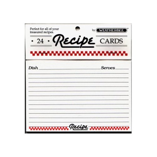 3x5 Recipe Cards