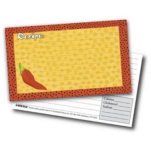 3x5 Recipe Cards and Protectors - Chiles