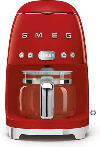 SMEG 1950s Retro Style Aesthetic 10 Cup Drip Coffee Machine - Red