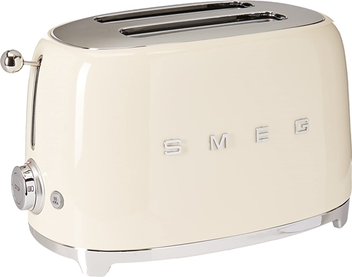 SMEG 1950s Retro Style Aesthetic 2 Slice Toaster - Cream