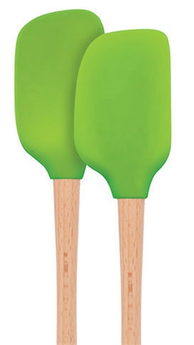 Silicone Mini Spoonula and Spatula Set - Green