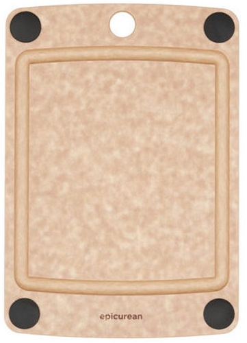 Epicurean All-in-One Natural Brown Cutting Board with Juice Groove 10 x 7