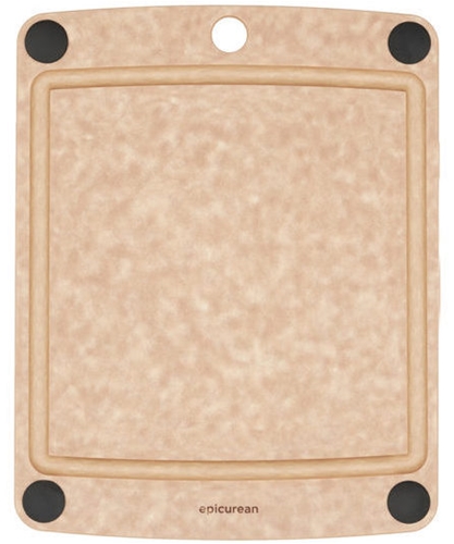 Epicurean All-in-One Natural Brown Cutting Board with Juice Groove 12 x 9