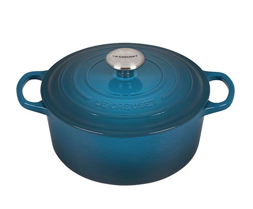 Deep Teal 4.5 quart Round Dutch Oven Signature