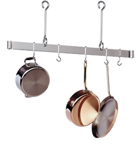 Enclume Premier Offset Hook Ceiling Bar Pot Rack 60 Stainless