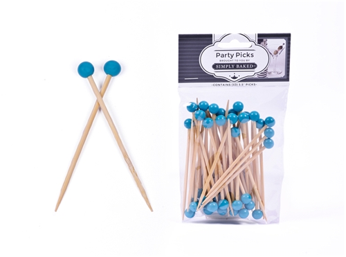 Party Picks with Turquoise Ball