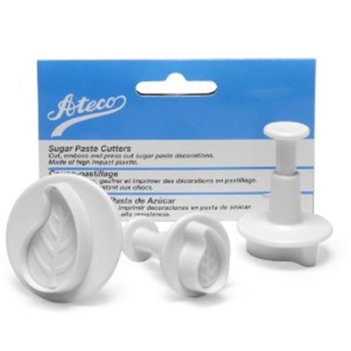 Sugar Paste Cutters - Curved Leaf, Set of 3