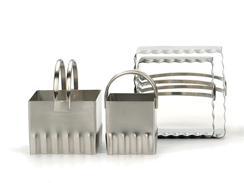 Biscuit Cutters Square with Fluting