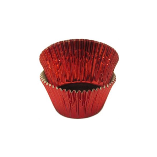 Baking Paper Liners - Mini Muffin Size - Red Foil