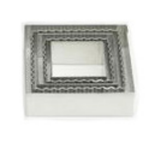 Cookie Cutter Set Square Crinkle and Plain