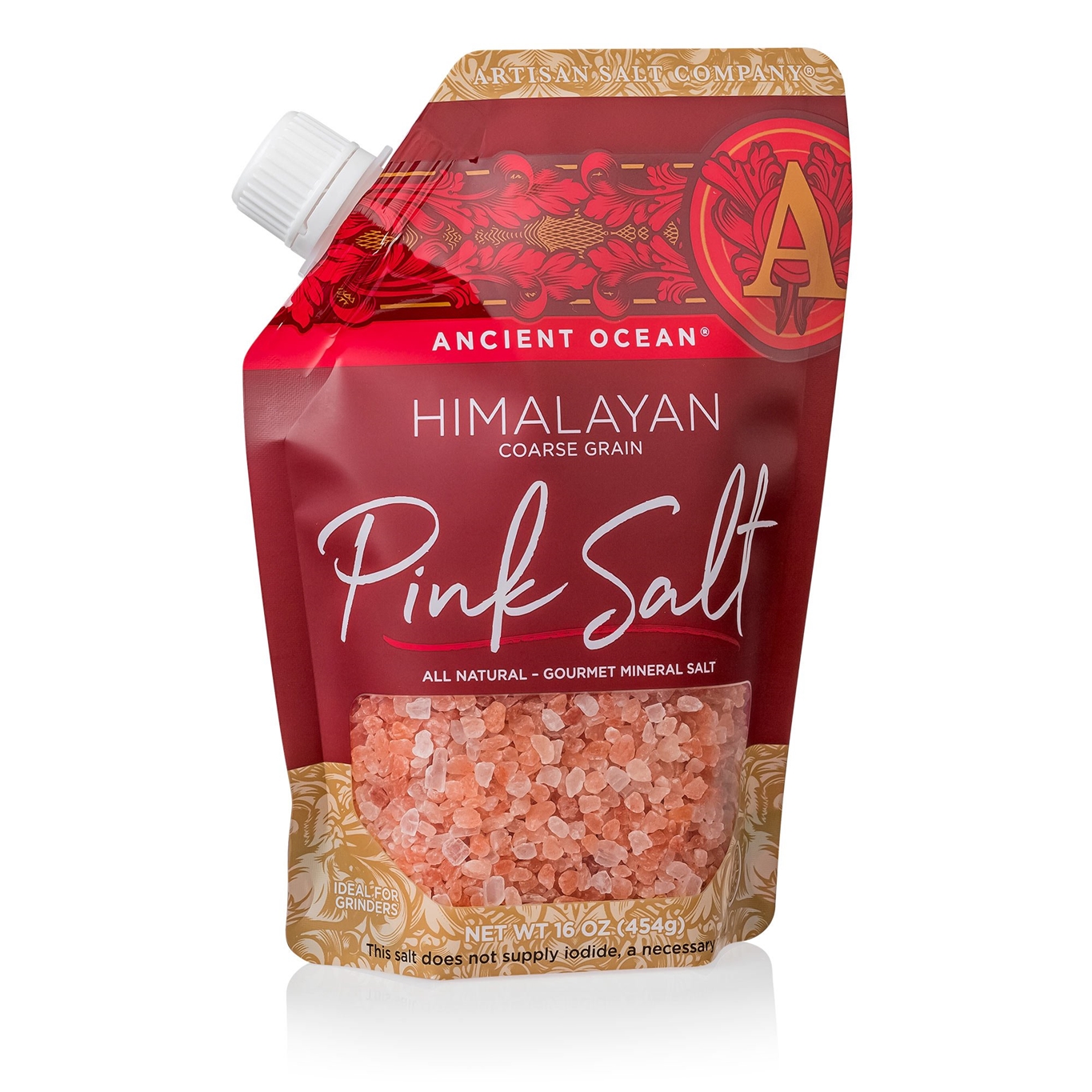 Himalayan Pink Salt 16oz. Pouch- Coarse Grain
