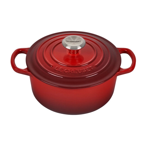 Cerise Red 9 quart Round Dutch Oven Signature 