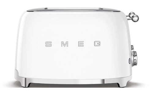 SMEG 1950s Retro Style Aesthetic 4x4 Slot Toaster - White